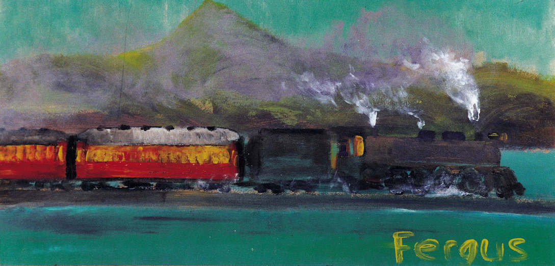 Blanket Bay, Train 143 painting