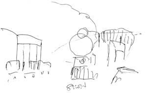 Train in Middlemarch - sketch